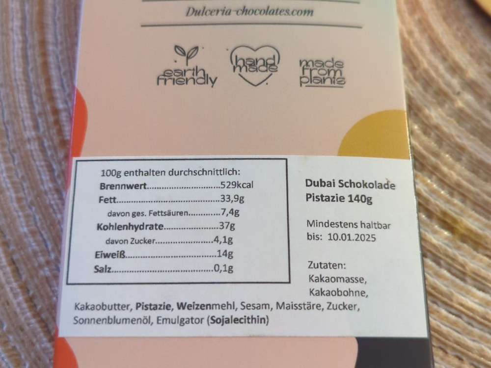 Dubai Schokolade Pistazie, 140g von FatihFDDB | Hochgeladen von: FatihFDDB