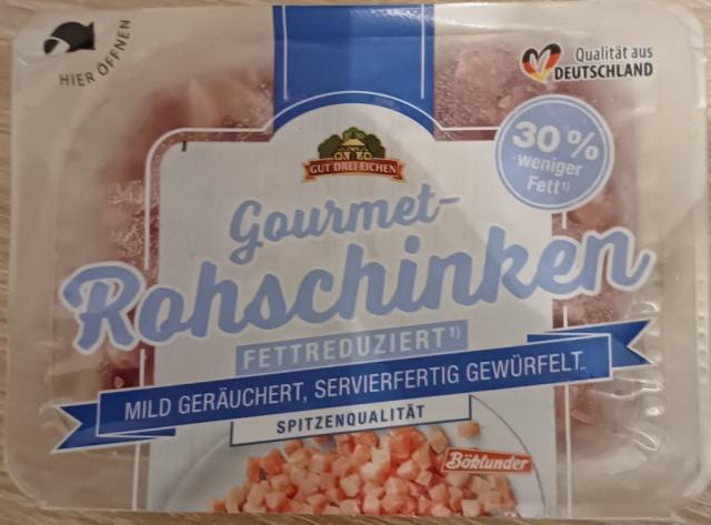 Leichte Linie Gourmet Rohschinken, gewürfelt | Hochgeladen von: Muckelchen2407