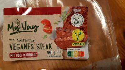 Veganes Steak (My Vay), Typ Rindsteak mit BBQ Marinade | Hochgeladen von: Blitzbesuch