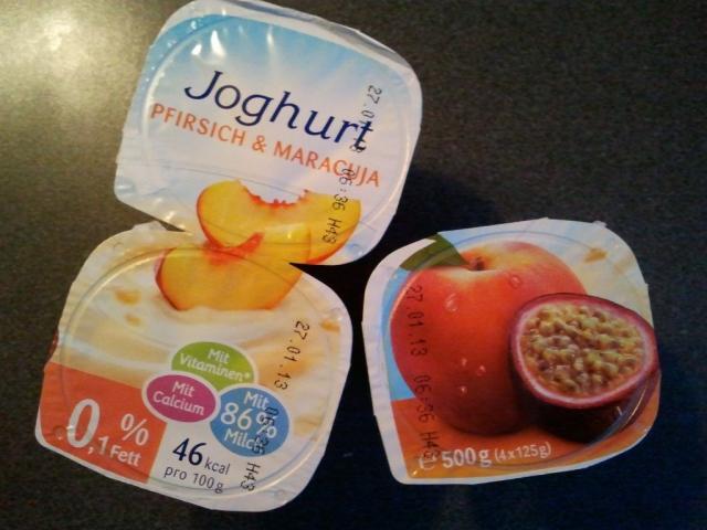 Fotos und Bilder von Joghurt, Joghurt 0,1%, Pfirsich-Maracuja (Optiwell ...