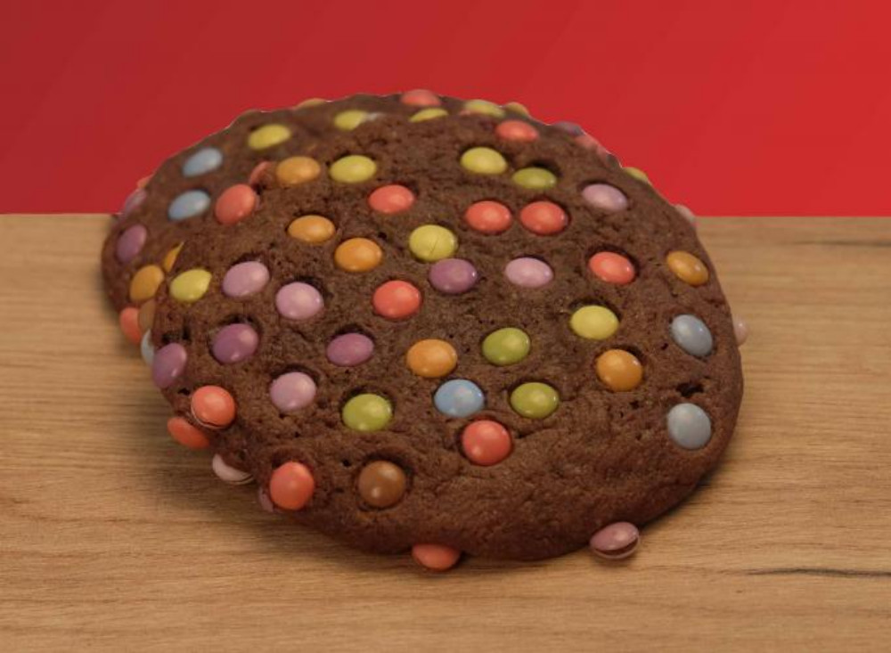 Rainbow-Cookie, mit Schokolinsen von SJanas | Hochgeladen von: SJanas
