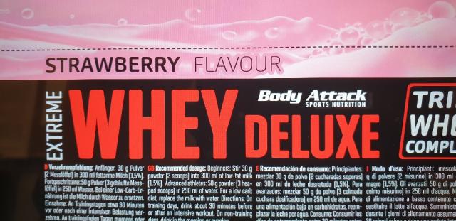 Body Attack Extreme Whey Deluxe Strawberry Flavor von Nighthawk9 | Hochgeladen von: Nighthawk93