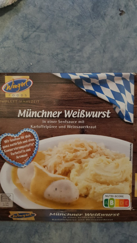 Münchner Weißwurst in einer Senfsauce, mit Kartoffelpüree und We | Hochgeladen von: walker59