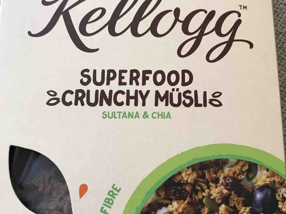 Superfood Crunchy Sultana & Chia Müsli, Kohlenhydrate  von k | Hochgeladen von: katiclapp398