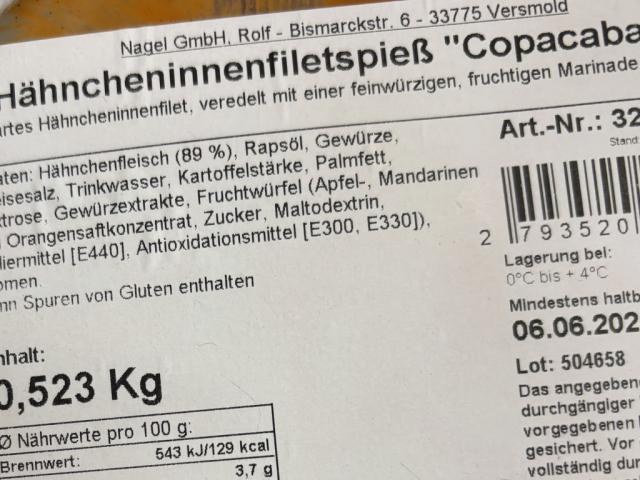 Hähncheninnenfiletspieß, Copacabana von Deesi | Hochgeladen von: Deesi Hähncheninnenfiletspieß, Copacabana von Deesi | Hochgeladen von: Deesi