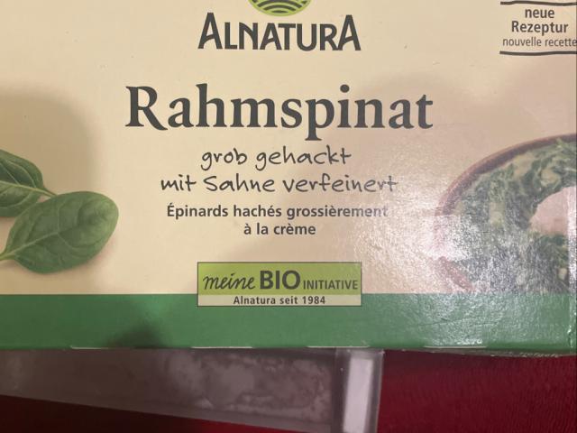 Alnatura Rahmspinat, grob gehackt mit Sahne verfeinert von jette | Hochgeladen von: jette27atgmxpunktde