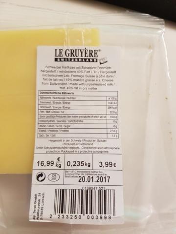 Le Gruyère Switzerland, würzig kräfiger Gruyère | Hochgeladen von: CoonieCat