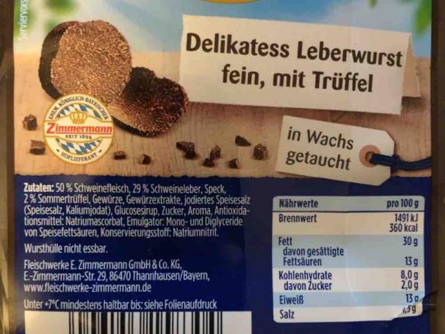 Delikatesse Leberwurst fein, mit Trüffeln von elfenkatze | Hochgeladen von: elfenkatze