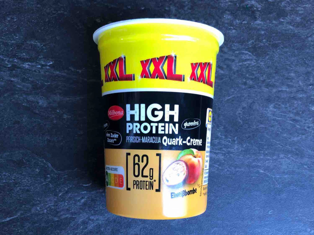 Milbona, HighProtein PfirsichMaracuja QuarkCreme Kalorien Neue