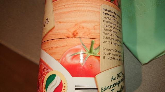 Gehackte Tomaten, in Tomatensaft, padteurisiert von Bevana | Hochgeladen von: Bevana