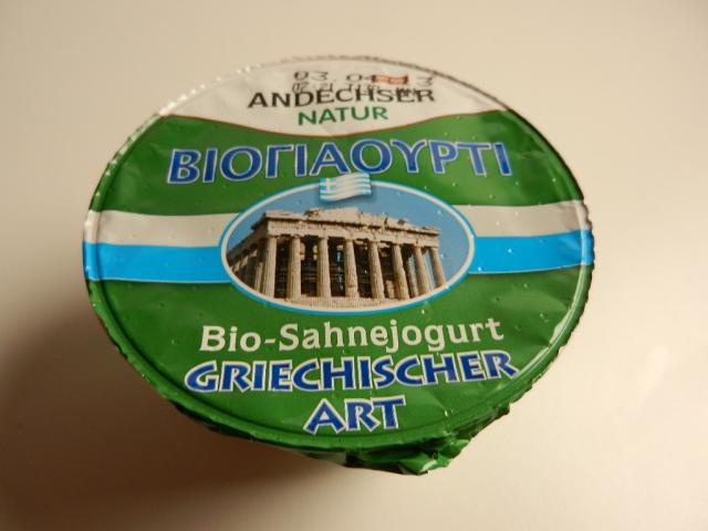 Bio-Sahnejoghurt griechischer Art, natur | Hochgeladen von: maeuseturm
