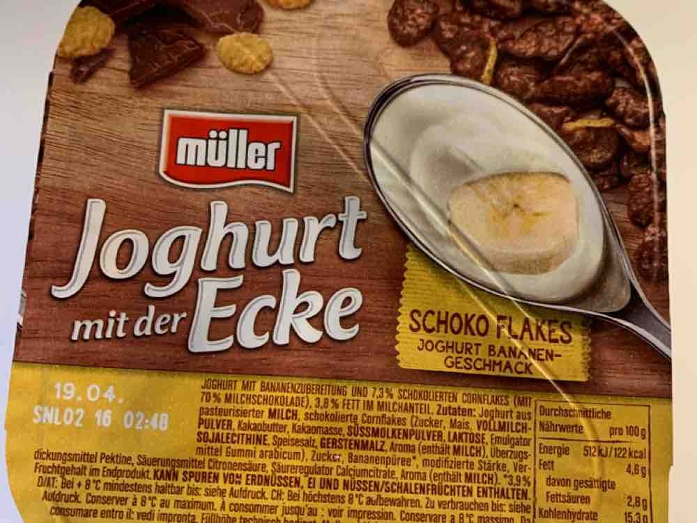 Müller, Joghurt mit der Ecke, Schoko Flakes Banane Kalorien - Joghurt ...