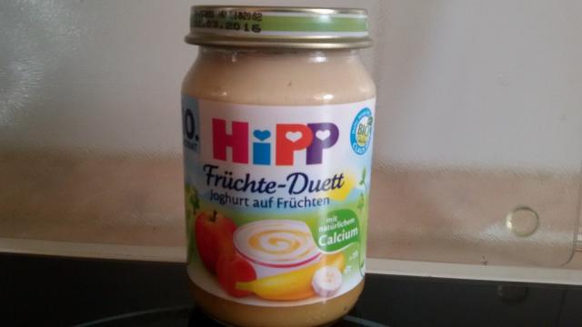 Hipp Früchte-Duett , Joghurt auf Früchten | Hochgeladen von: jana74