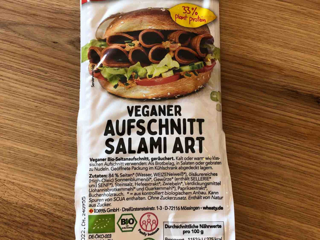 Veganer Aufschnitt Salami Art von Finnlinus | Hochgeladen von: Finnlinus