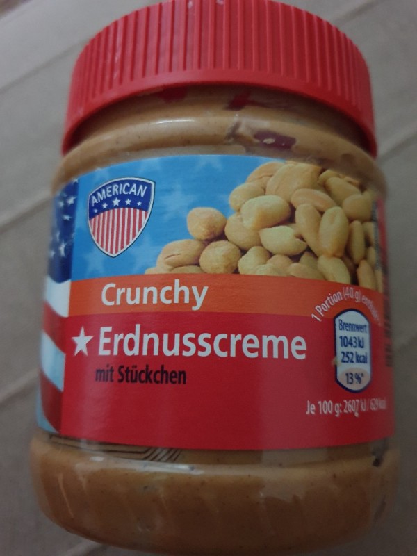 American, Erdnusscreme, crunchy, Erdnuss Kalorien - Brotaufstrich - Fddb
