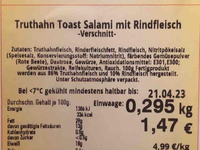 Truthahn Toast Salami, mit Rindfleisch by VLB | Hochgeladen von: VLB