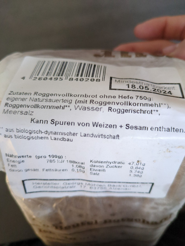 Roggenvollkornbrot ohne Hefe, 750g von LenaKaupp | Hochgeladen von: LenaKaupp