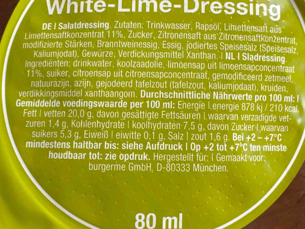 White-Lime-Dressing von ClaudiaBuechel | Hochgeladen von: ClaudiaBuechel