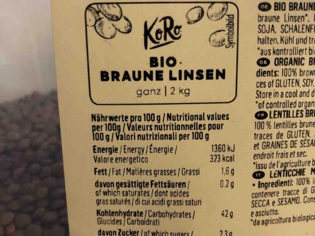 Bio Braune Linsen ganz, 2 kg von Sandra Gleixner | Hochgeladen von: Sandra Gleixner