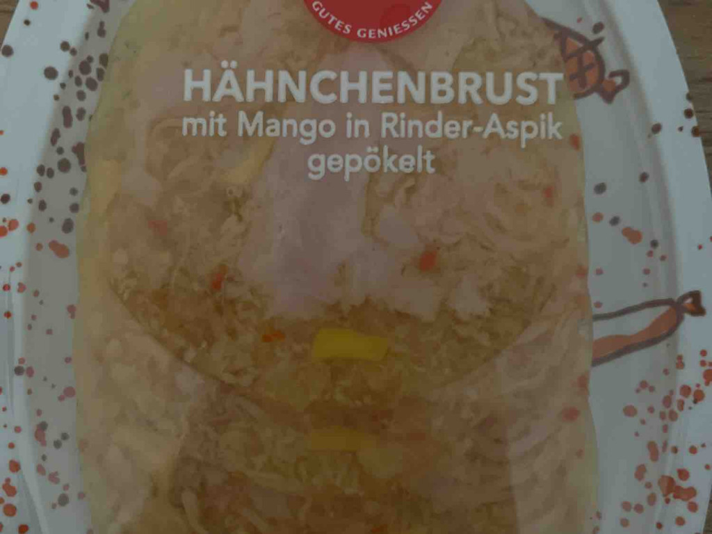 Hähnchenbrust mit Mango in Rinder-Aspik (gepökelt), Natriumnitri | Hochgeladen von: sandrahoebel611