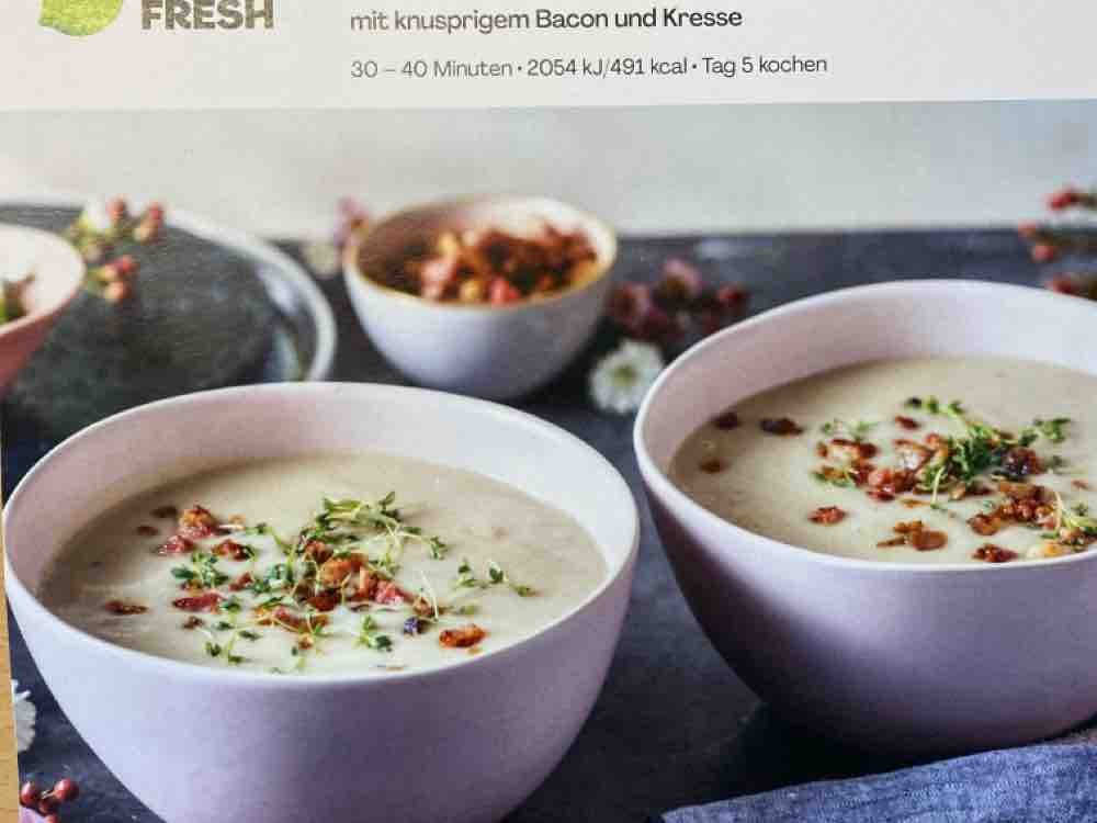 Pastinaken-Maronen-Suppe mit frischen Kräutern und knusprigem Ba von yvonneflock426 | Hochgeladen von: yvonneflock426