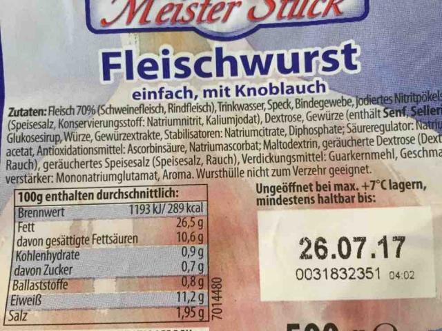 Fleischwurst einfach, mit Knoblauch von BlackandBlue | Hochgeladen von: BlackandBlue