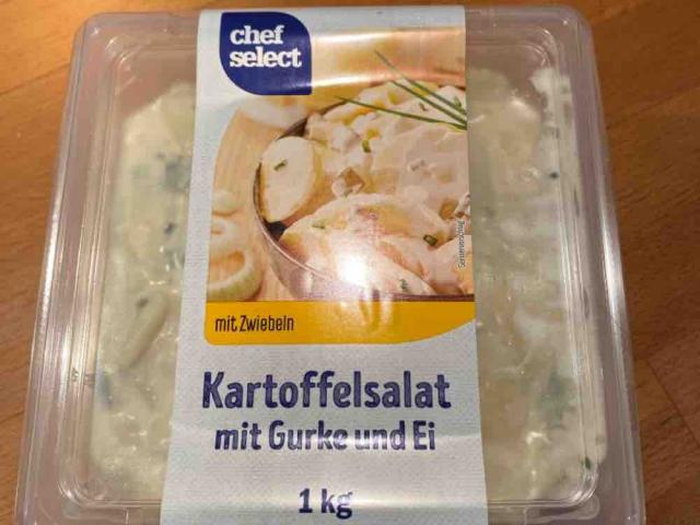 Kartoffelsalat mit Gurke und Ei, mit Zwiebeln verfeinert von Sab | Hochgeladen von: SabineAhlfeld