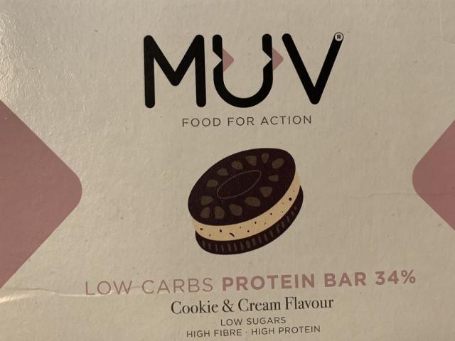 MUV Low Carbs Protein Bar 34%, Cookie & Cream | Hochgeladen von: Teetante
