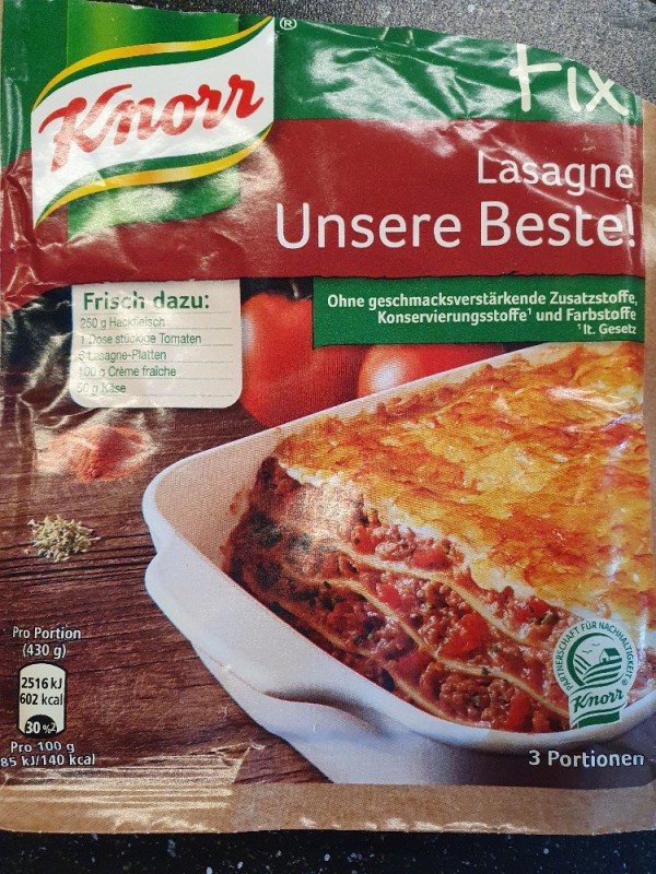 Knorr Fix Lasagne von ninasuky | Hochgeladen von: ninasuky