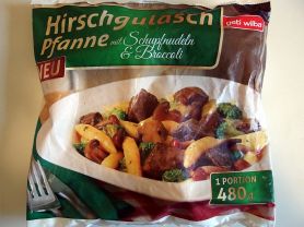Hirschgulasch Pfanne mit Schupfnudeln und Brokoli in Rotwein | Hochgeladen von: arcticwolf