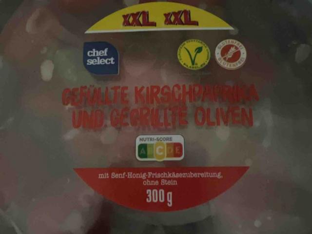 Gefüllte Kirschpaprika und gegrillte Oliven, mit Senf-Honig von  | Hochgeladen von: wernain