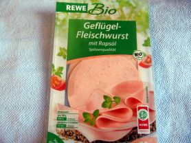 Geflügel-Fleischwurst mit Rapsöl - Hersteller Rewe Bio | Hochgeladen von: arcticwolf