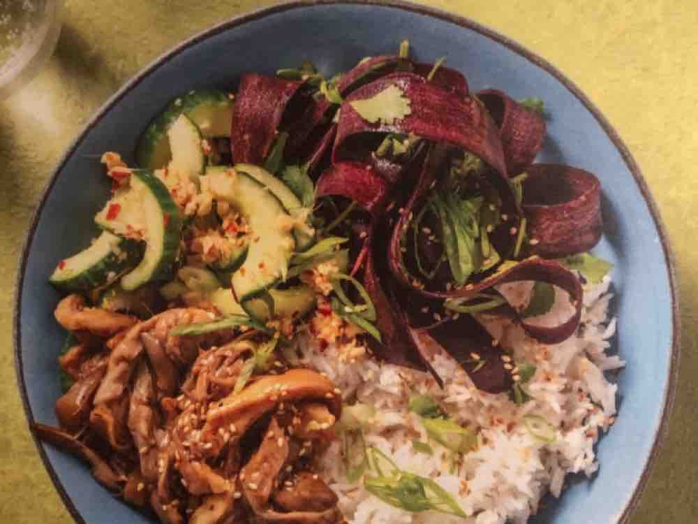 Teriyaki Bowl mit Pulled Mushroom & Lila Karotten von mLIT | Hochgeladen von: mLIT