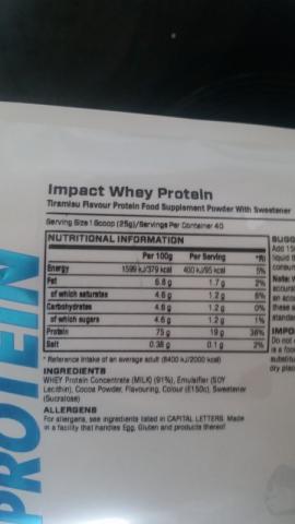 Impact Whey Protein, Tiramisu | Hochgeladen von: b9b