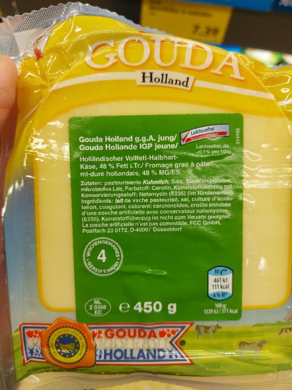 Gouda Holland, Fett 48%, Block 450g von stefan.r | Hochgeladen von: stefan.r