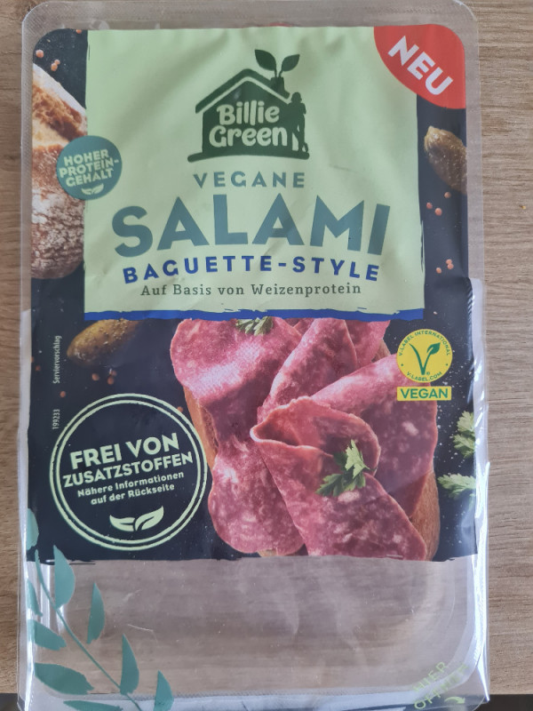 Billie Green, vegane Salami, Baguette Style Kalorien Neue Produkte Fddb