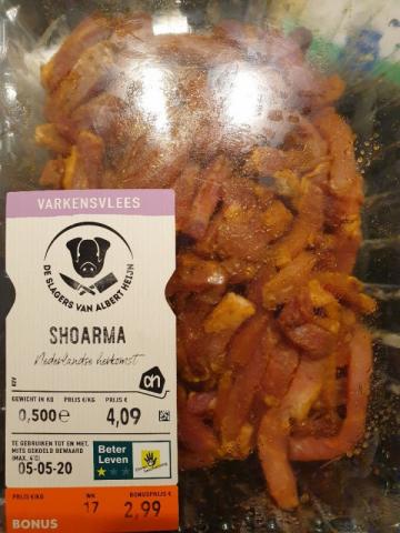 Schweinefleisch Shoarma, Varkensshoarmareepjes (vor Braten 500g= | Hochgeladen von: NL20