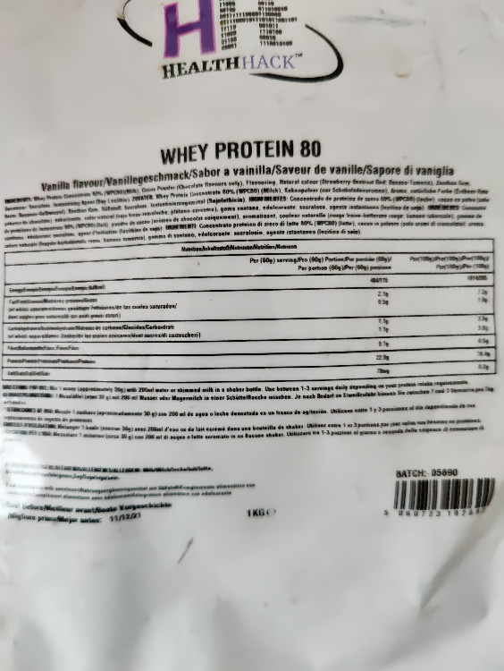 Whey Protein 80 (Vanille) von ascholten | Hochgeladen von: ascholten