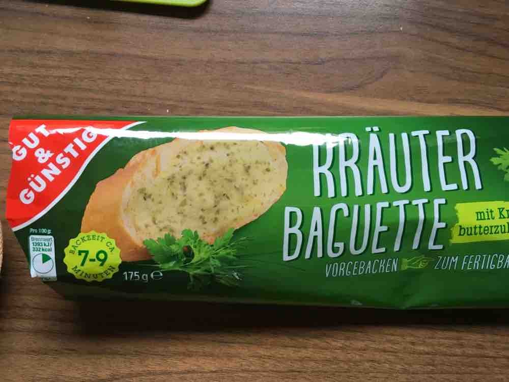 Gut &amp; Günstig, Kräuter Baguette, Kräuterbutter Kalorien - Brot - Fddb