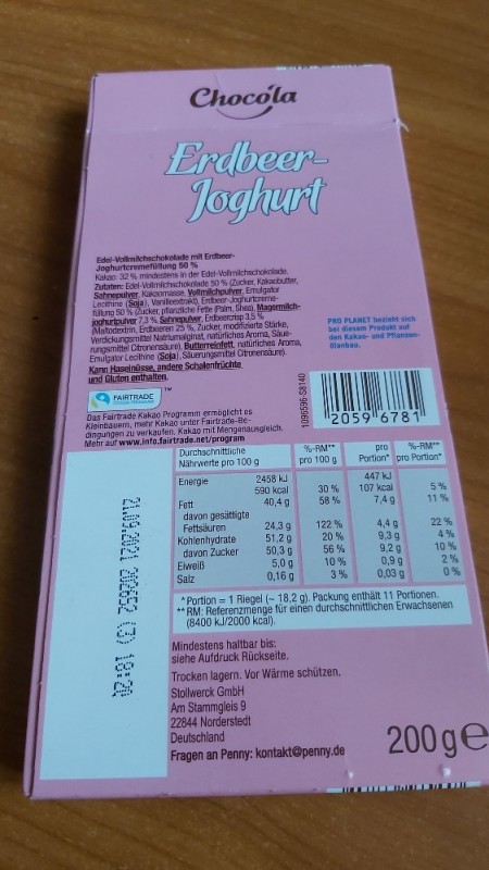Chocola Erdbeer Joghurt Riegel von locke7311 | Hochgeladen von: locke7311