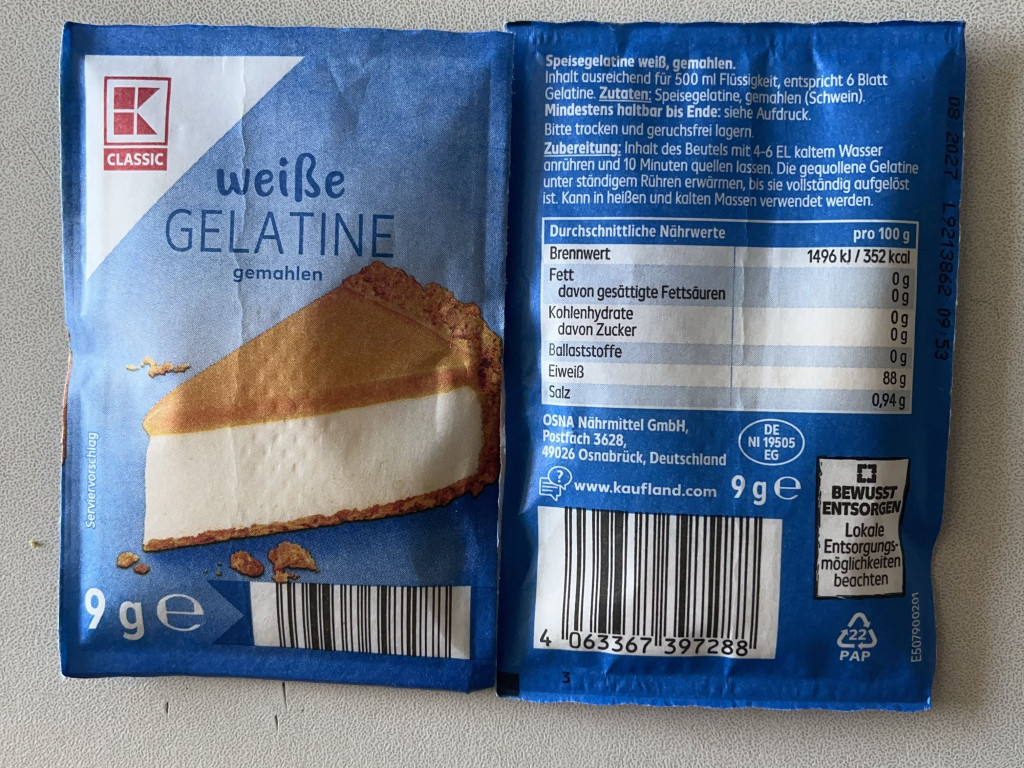 weiße Gelatine gemahlen von michyll | Hochgeladen von: michyll weiße Gelatine gemahlen von michyll | Hochgeladen von: michyll
