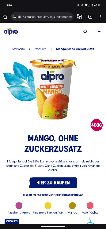 Alpro Mango ohne Zuckerzusatz von JessySrce | Hochgeladen von: JessySrce