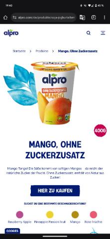 Alpro Mango ohne Zuckerzusatz von JessySrce | Hochgeladen von: JessySrce