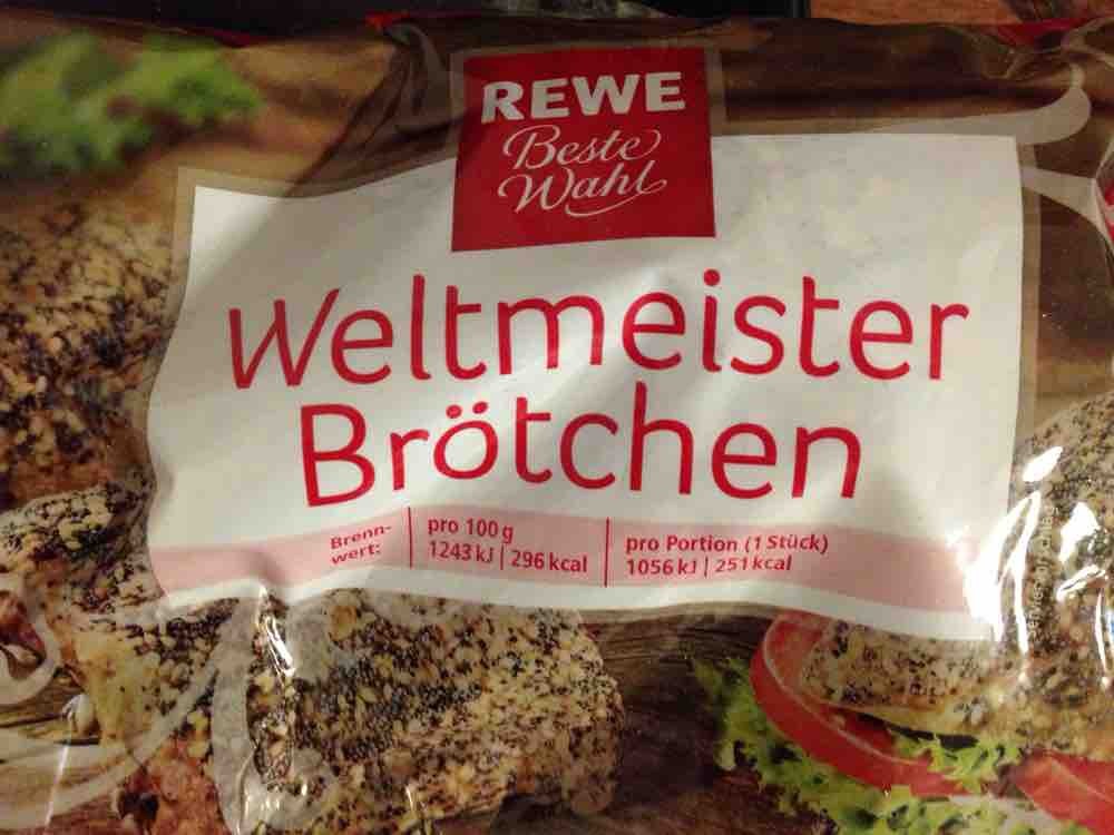 Weltmeister - Kalorien Brötchen Fddb Rewe, Brot -