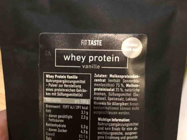 Whey Protein Vanille von Sabrina.Bajorat | Hochgeladen von: Sabrina.Bajorat