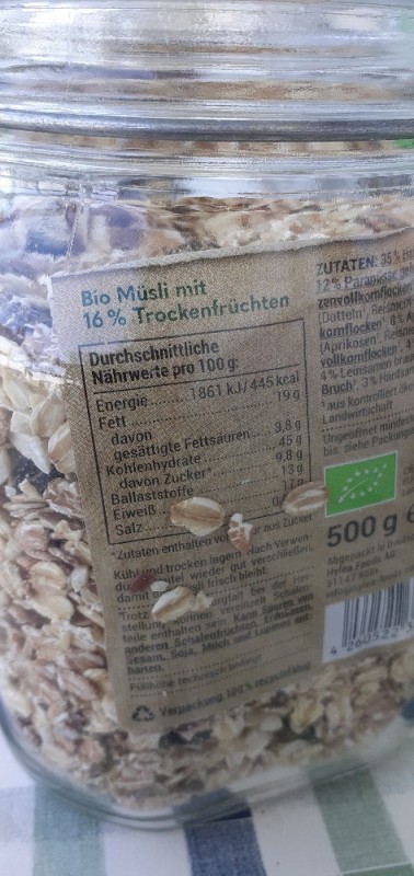 Bio Müsli mit 16%Trockenfrüchten, Paranüsse von petrapl | Hochgeladen von: petrapl