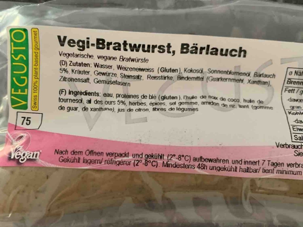 Vegi-Bratwurst, Bärlauch von wkwi | Hochgeladen von: wkwi