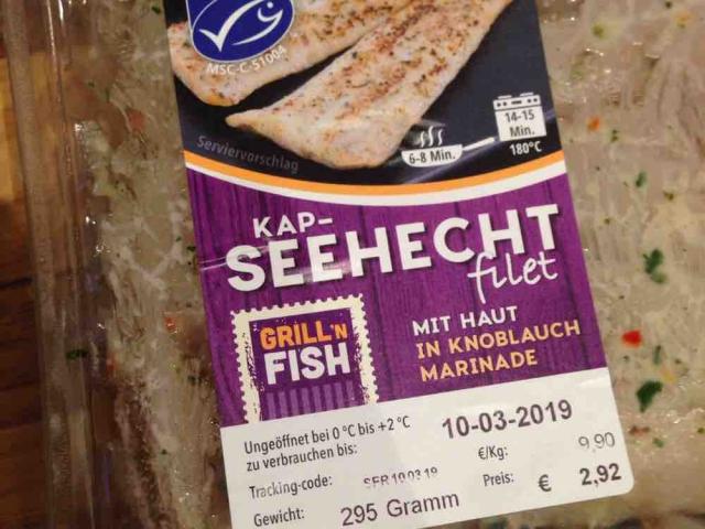 Kap-Seehechtfilet, mit Haut in Knoblauchmarinade von apfeltasche | Hochgeladen von: apfeltasche409