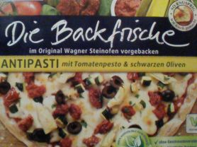 Pizza Antipasti, Tomatenpesto und schwarze Oliven | Hochgeladen von: Kaktuskatze