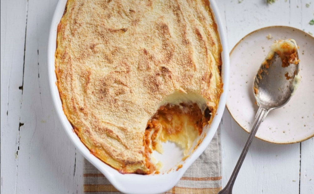 Vegetarischer Parmentier mit Auberginen-Linsen Bolognese, mit Ro | Hochgeladen von: Marvin2607